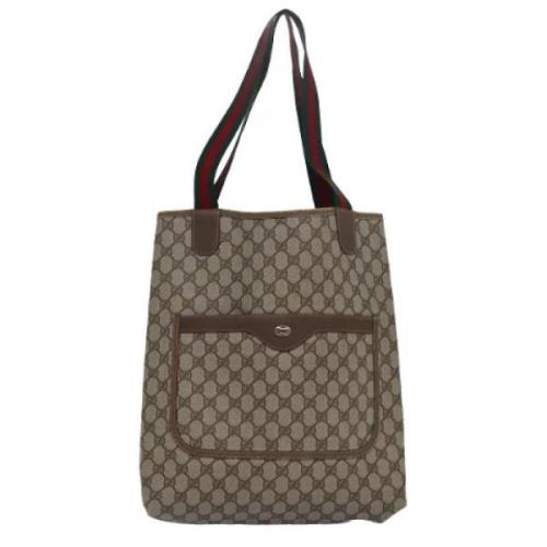 Pre-owned Leather gucci-bags Gucci Vintage , Beige , Dames