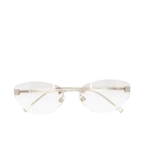 Pre-owned Metal sunglasses Chanel Vintage , Gray , Dames