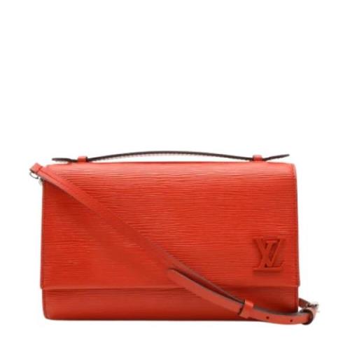 Pre-owned Leather clutches Louis Vuitton Vintage , Red , Dames