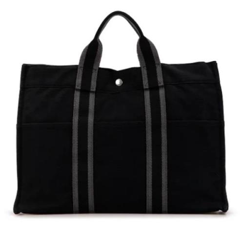 Pre-owned Canvas totes Hermès Vintage , Black , Dames