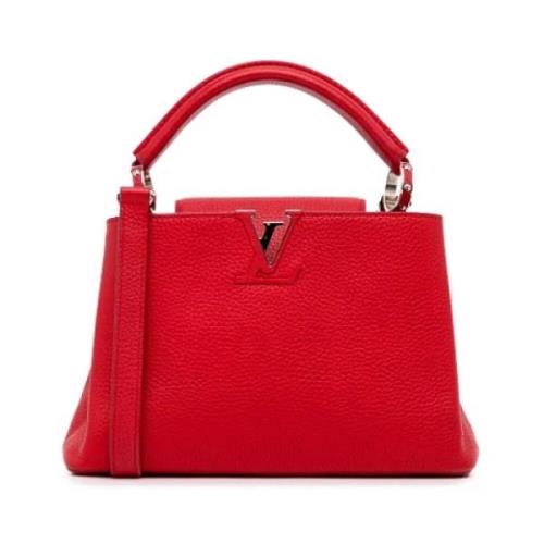 Pre-owned Leather handbags Louis Vuitton Vintage , Red , Dames