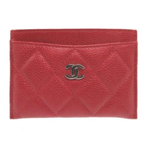 Pre-owned Leather wallets Chanel Vintage , Red , Dames