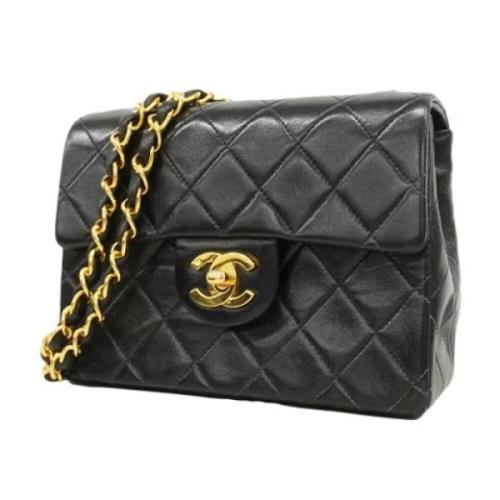 Pre-owned Leather chanel-bags Chanel Vintage , Black , Dames