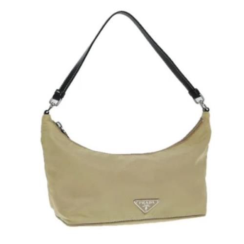 Pre-owned Nylon handbags Prada Vintage , Beige , Dames