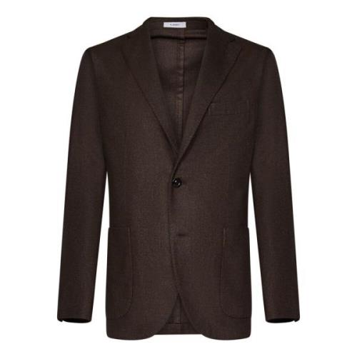 Bruine Blazer K-Jacket Boglioli , Brown , Heren