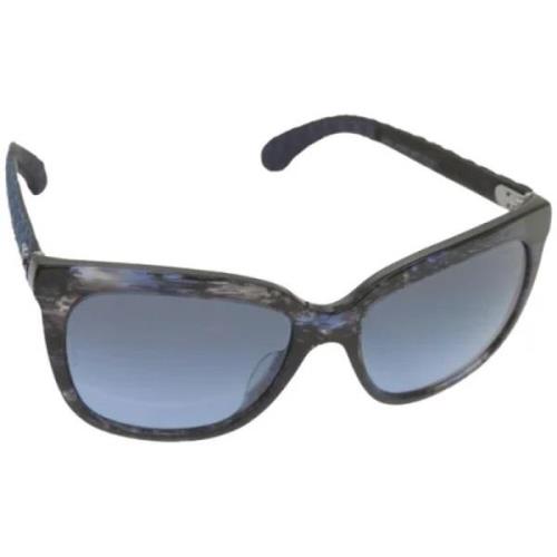 Pre-owned Plastic sunglasses Chanel Vintage , Blue , Dames