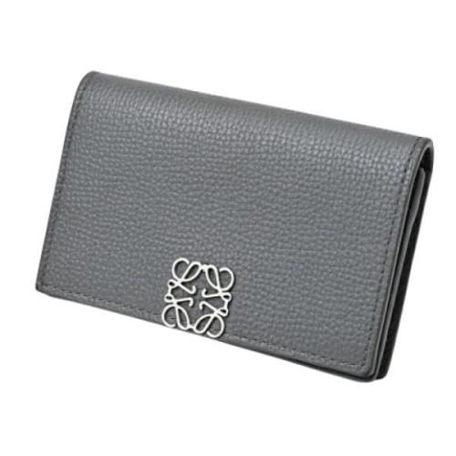 Pre-owned Leather wallets Loewe Pre-owned , Gray , Dames