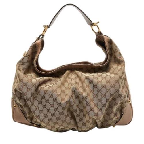 Pre-owned Leather gucci-bags Gucci Vintage , Beige , Dames