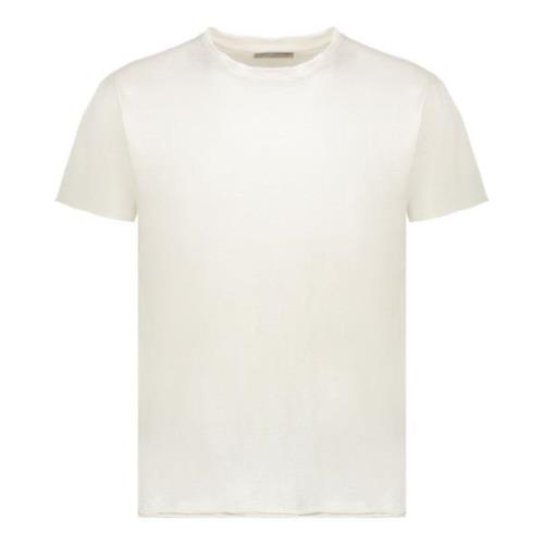 Geribbelde katoenen T-shirt John Elliott , Beige , Heren