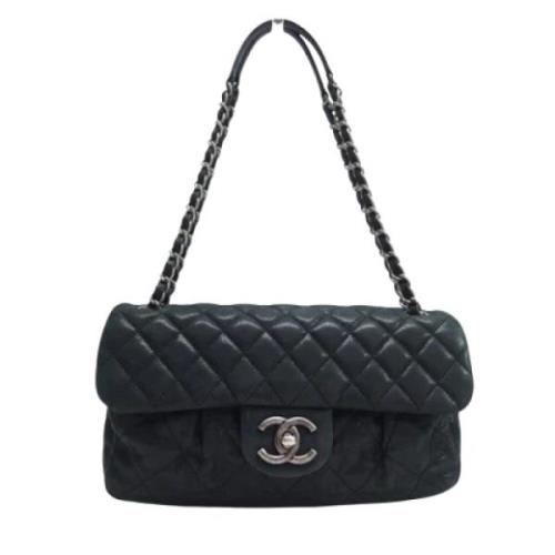 Pre-owned Leather chanel-bags Chanel Vintage , Black , Dames