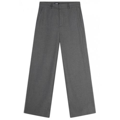 Wijde Geweven Broek Alix The Label , Gray , Dames