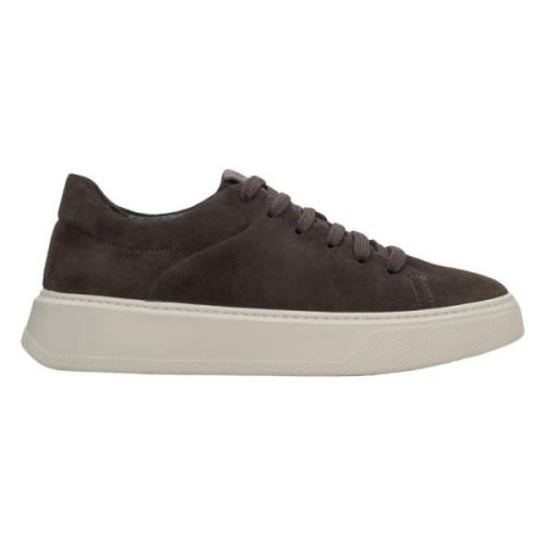 Dames Donkerbruine Lage Sneakers gemaakt van Premium Italiaans Echt Ve...