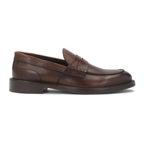 Bruine loafers met leren zool Kazar , Brown , Heren