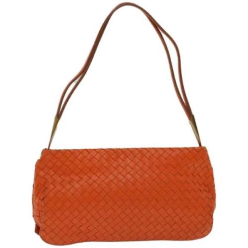 Pre-owned Leather shoulder-bags Bottega Veneta Vintage , Orange , Dame...