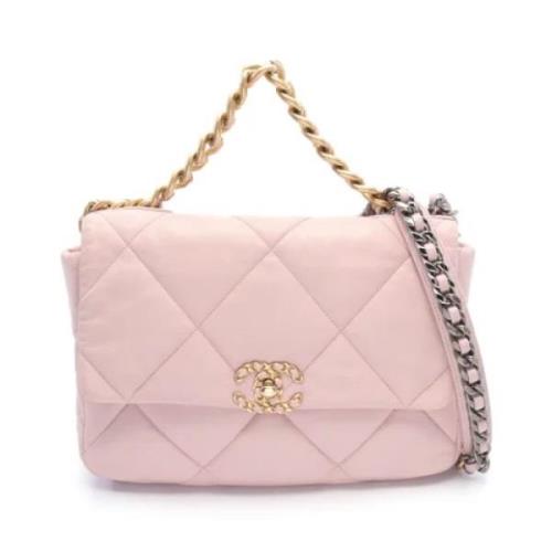 Pre-owned Leather chanel-bags Chanel Vintage , Pink , Dames