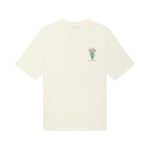 Vaasprint Crème T-shirt Drole de Monsieur , White , Heren