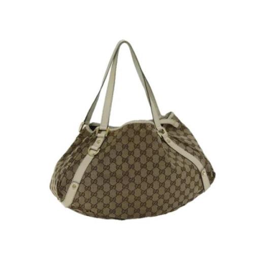 Pre-owned Canvas gucci-bags Gucci Vintage , Beige , Dames