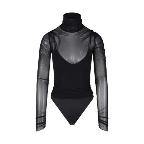 Zwarte Velora L/S Bodysuit Simkhai , Black , Dames