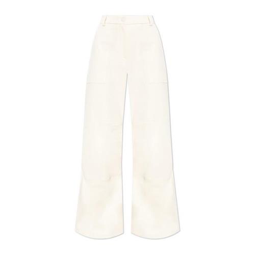 Wijde broek Moncler , Beige , Dames