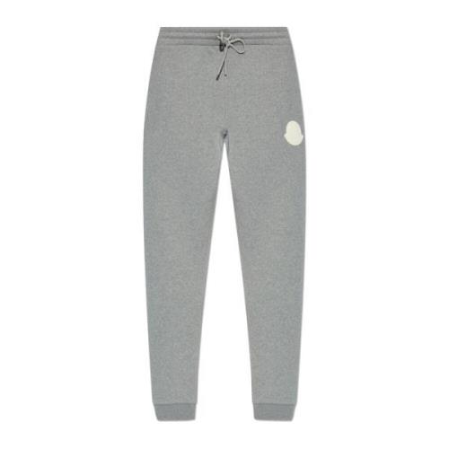 Sweatpants met logo Moncler , Gray , Heren