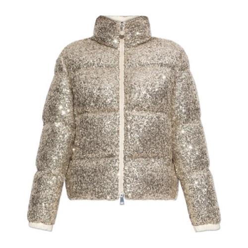 Pailletten donsjack Anternes Moncler , Yellow , Dames