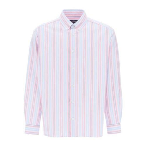 Gestreept Oxford Overhemd A.p.c. , Multicolor , Heren