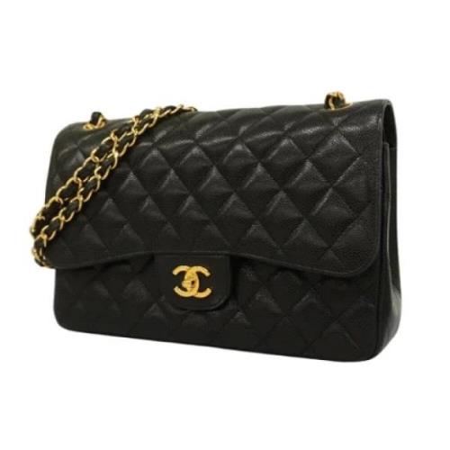 Pre-owned Leather shoulder-bags Chanel Vintage , Black , Dames