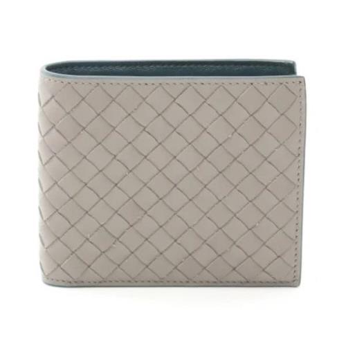 Pre-owned Leather wallets Bottega Veneta Vintage , Gray , Dames