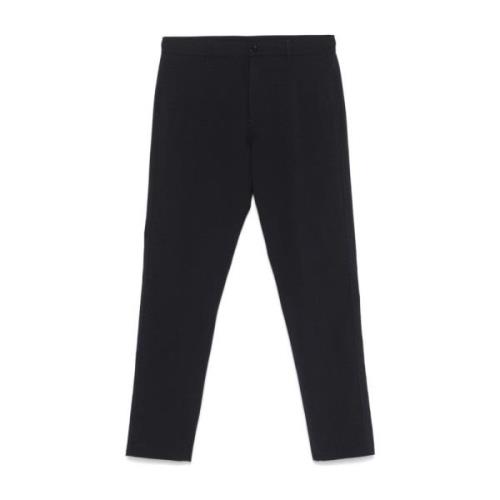 Navy Blauwe Tapered Leg Broek Aspesi , Blue , Heren