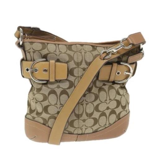 Pre-owned Canvas shoulder-bags Coach Pre-owned , Beige , Dames