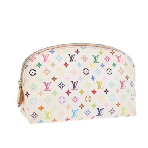 Pre-owned Canvas pouches Louis Vuitton Vintage , White , Dames