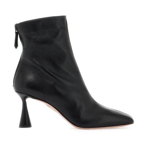 Sculpturale Hak Leren Bootie Aquazzura , Black , Dames