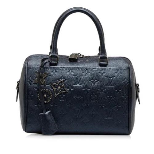 Pre-owned Leather handbags Louis Vuitton Vintage , Blue , Dames