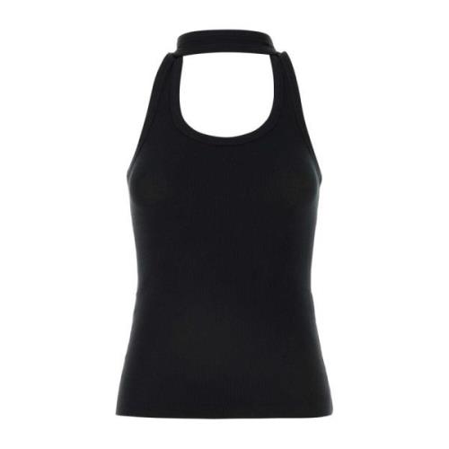 Stretch Zwarte Tanktop Coperni , Black , Dames