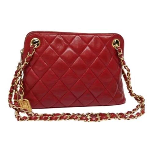 Pre-owned Leather chanel-bags Chanel Vintage , Red , Dames