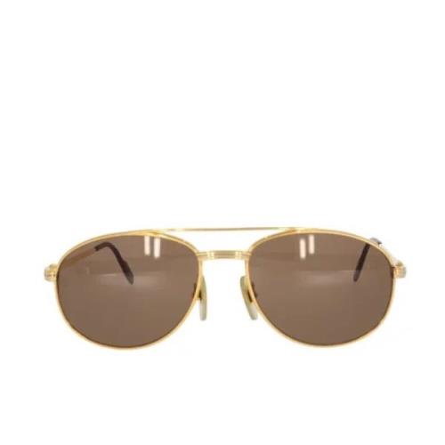 Pre-owned Metal sunglasses Cartier Vintage , Yellow , Dames