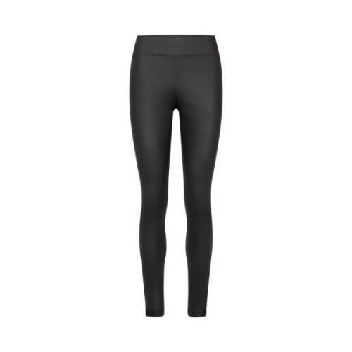 Hoge taille zwarte leggings met stretch Soyaconcept , Black , Dames