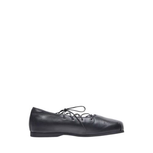 Leren Veterschoen Ballerina Flats Our Legacy , Black , Dames