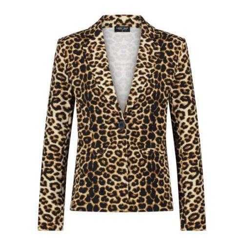 Luipaardprint Blazer Lady Day , Brown , Dames