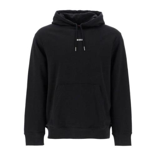 Hoodie met grafische print Boss , Black , Heren