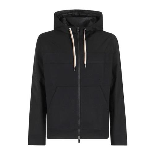 Katoen Full Zip Sweatshirt Hugo Boss , Black , Heren