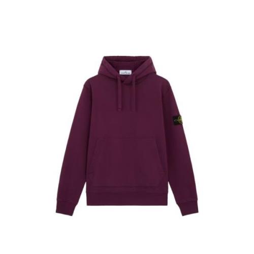 Bordeauxrode Hoodie van Fleece Stone Island , Purple , Heren