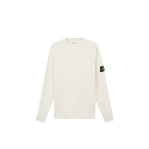 Off White Crewneck Wollen Trui Stone Island , White , Heren