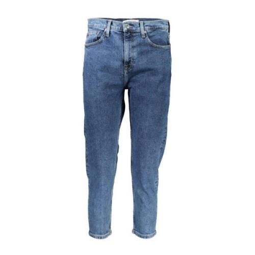 Blauwe Geborduurde Katoenen Slim Fit Jeans Tommy Hilfiger , Blue , Dam...