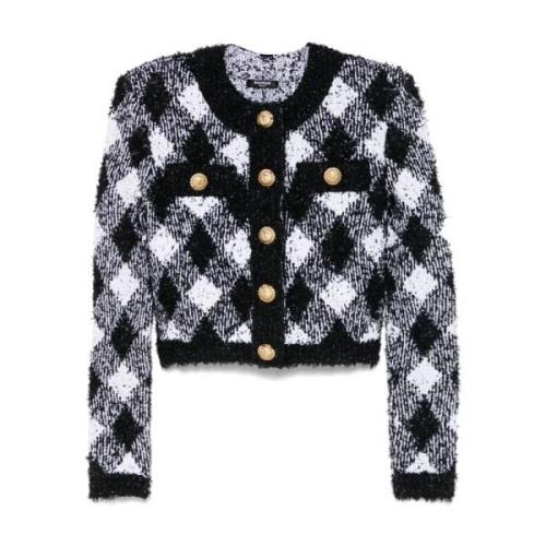 Chique Tweedjasje Leeuwenmotief Balmain , Black , Dames