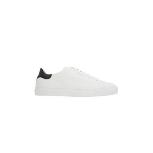 Witte lage leren sneakers met zwarte hiel Axel Arigato , White , Heren