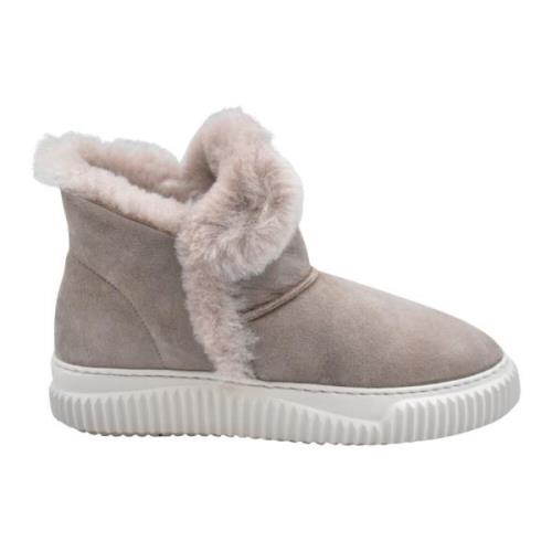 Shearling Dove Sole Platte Schoenen Voile Blanche , Gray , Dames