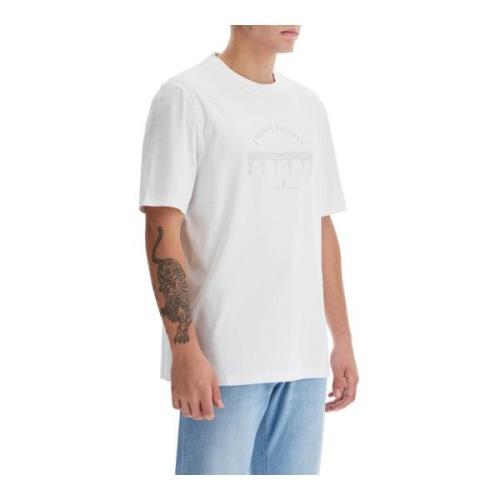 Eternal Balance Bedrukt T-shirt Brunello Cucinelli , White , Heren