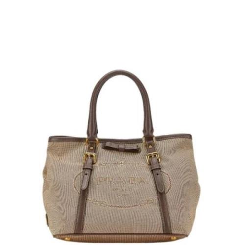 Pre-owned Leather prada-bags Prada Vintage , Beige , Dames