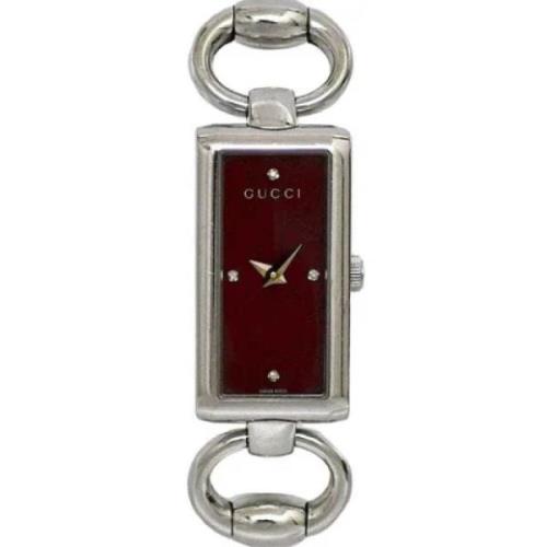 Pre-owned Stainless Steel watches Gucci Vintage , Red , Dames